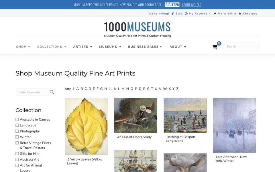 1000Museums website
