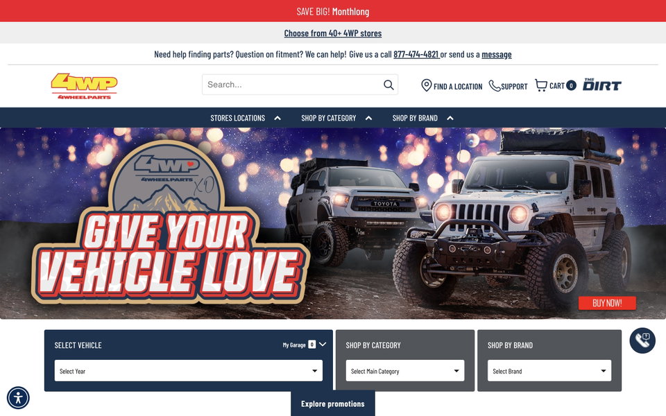 4 Wheel Parts website