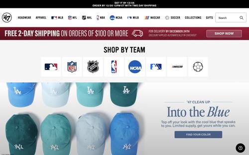 47 website screenshot