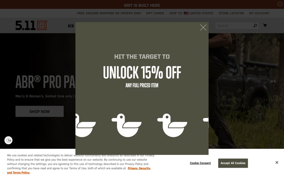 5.11 Tactical website