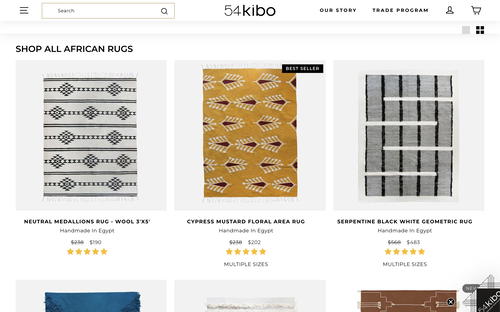 54kibo website screenshot