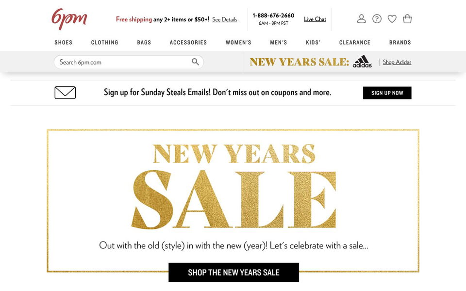 6pm.com website