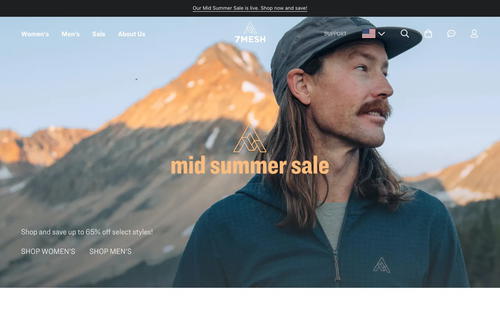 7mesh Industries website screenshot
