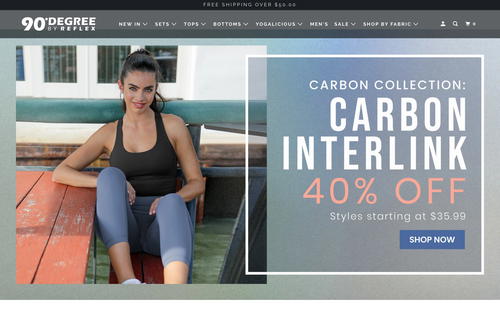 90 Degree by Reflex website screenshot