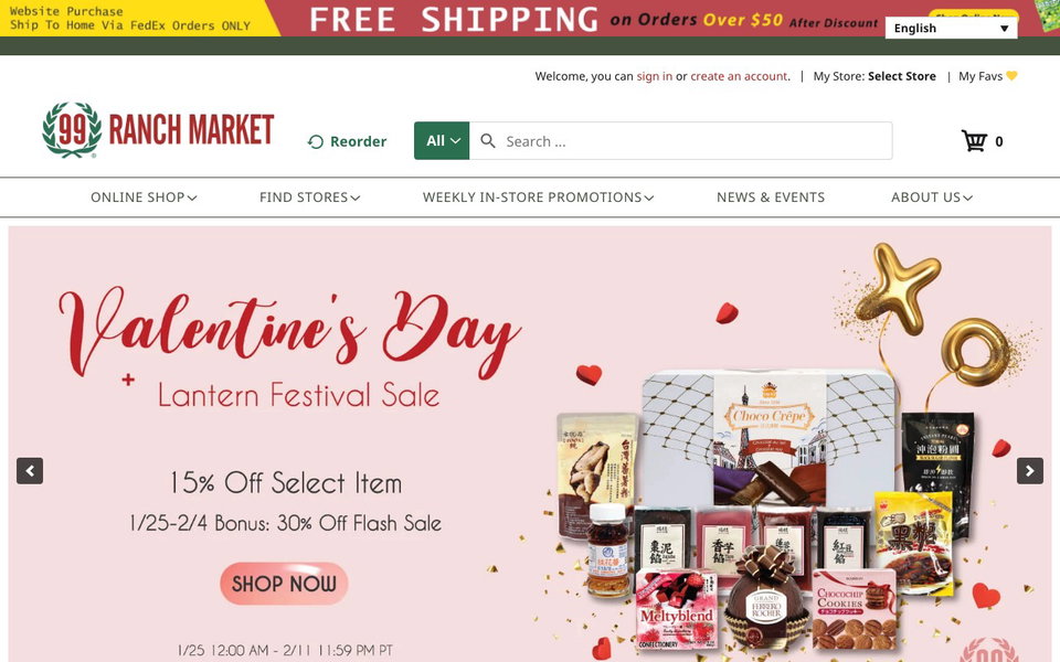 99 Ranch Market website