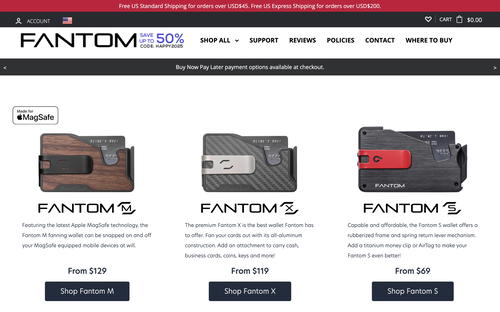 Fantom-Wallet website screenshot