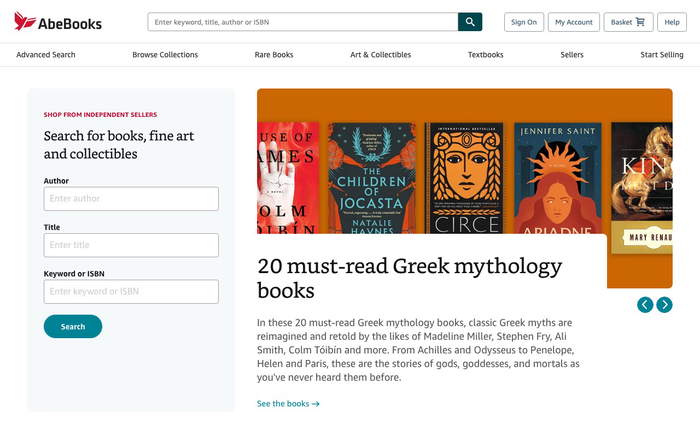 AbeBooks screenshot