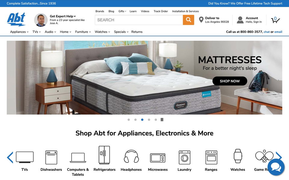 Abt Electronics website