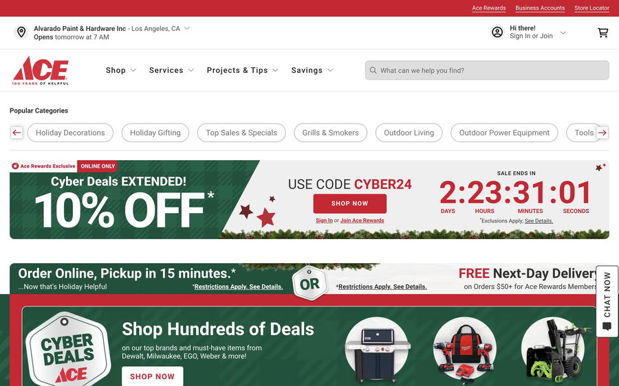 Ace Hardware on Shomp