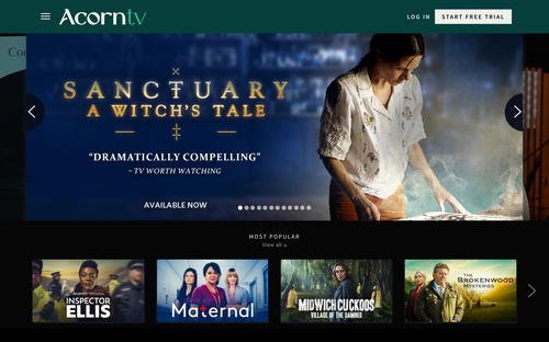 Acorn TV website screenshot
