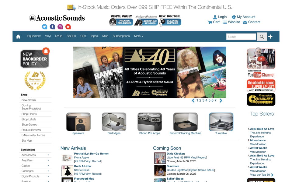 Acoustic Sounds website