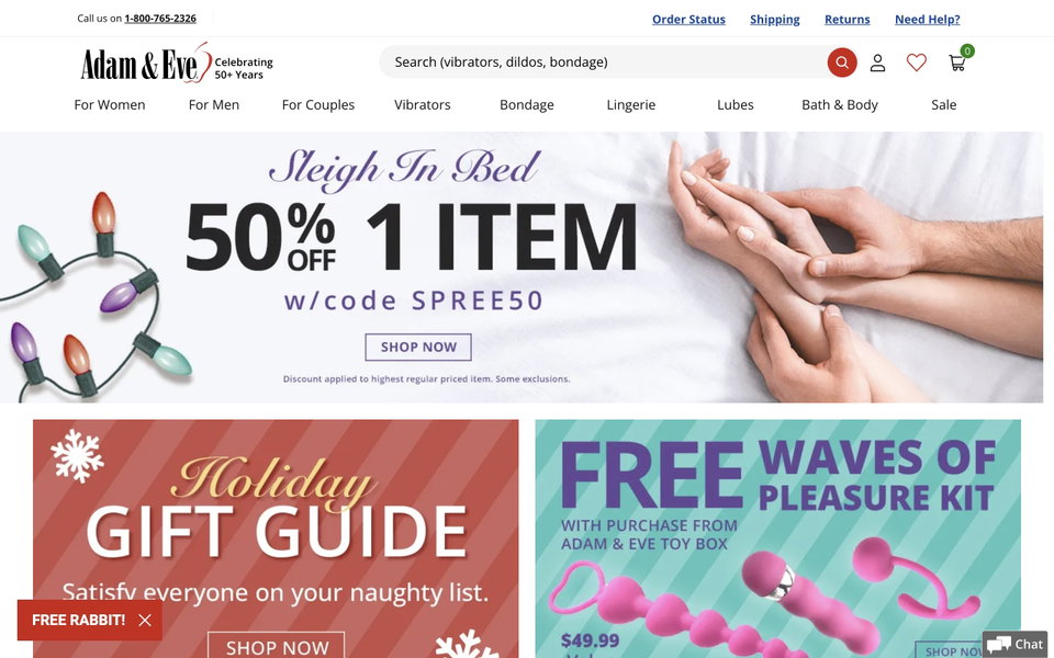 Adam & Eve website