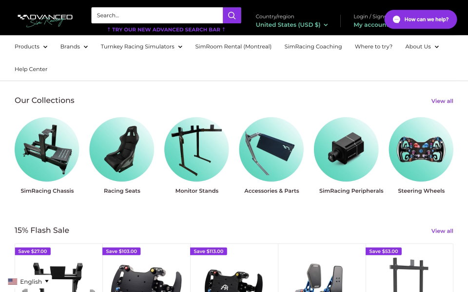 Advanced SimRacing website
