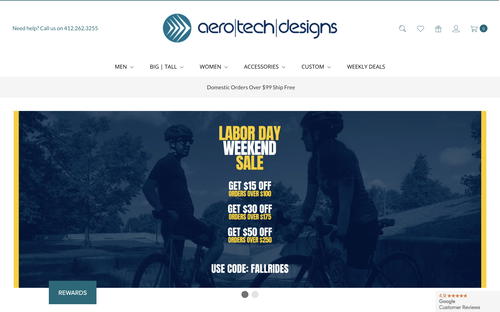 Aero Tech Designs website screenshot