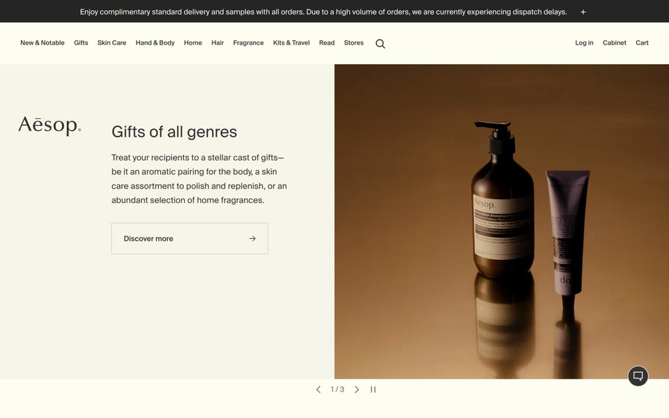 Aesop website