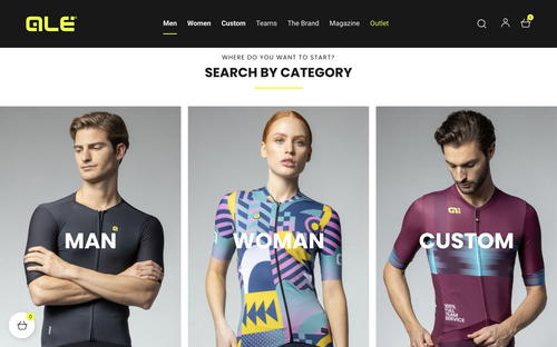 ALÉ Cycling website screenshot