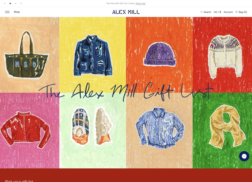 Alex Mill website