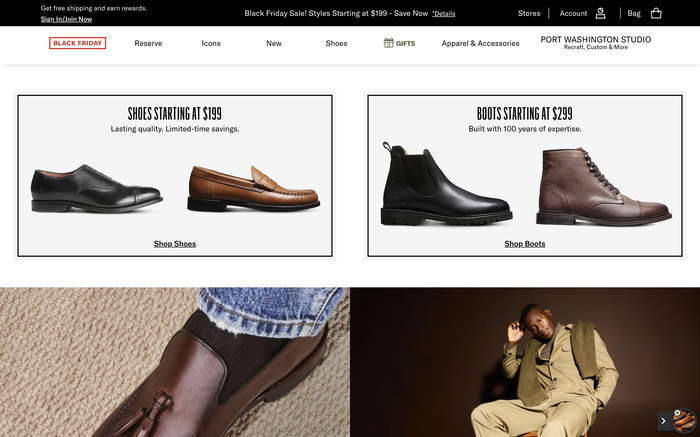 Allen Edmonds screenshot