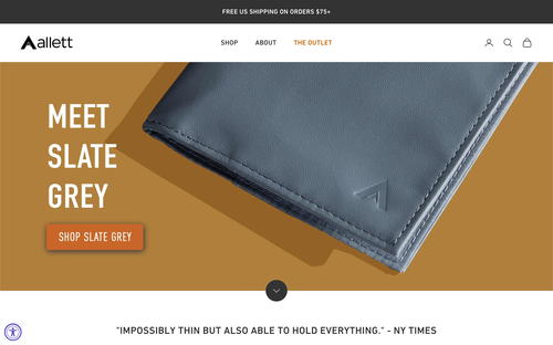 Allett website screenshot