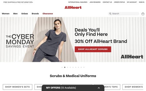 allheart website screenshot