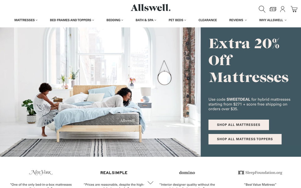 Allswell Home website