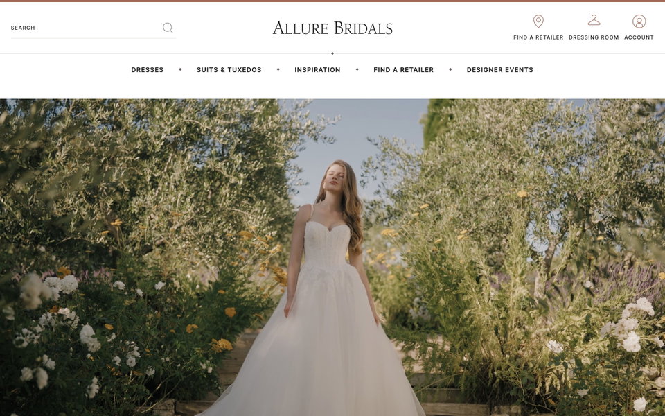 Allure Bridals website