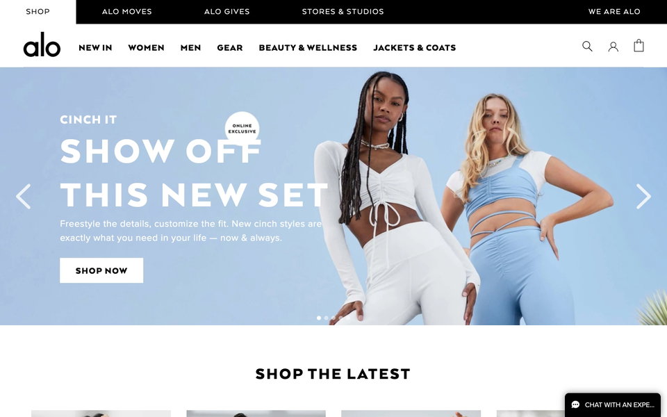 Alo Yoga website