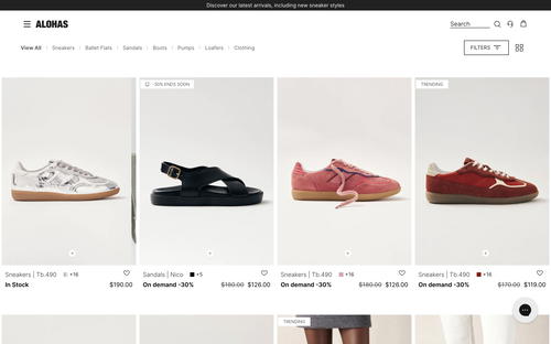 ALOHAS website screenshot