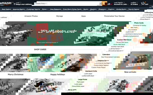 Amazon Prints website screenshot