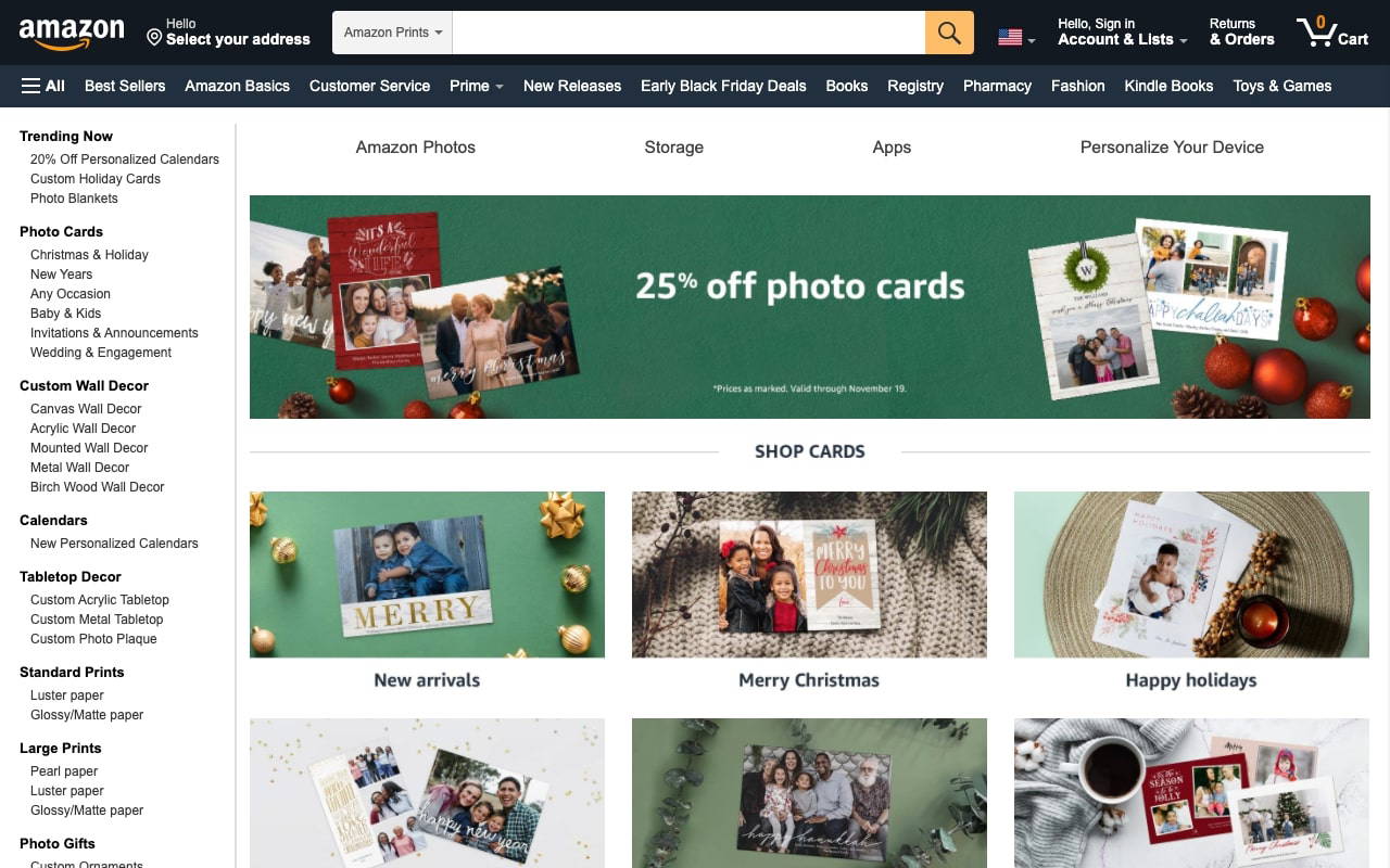 Amazon Prints screenshot