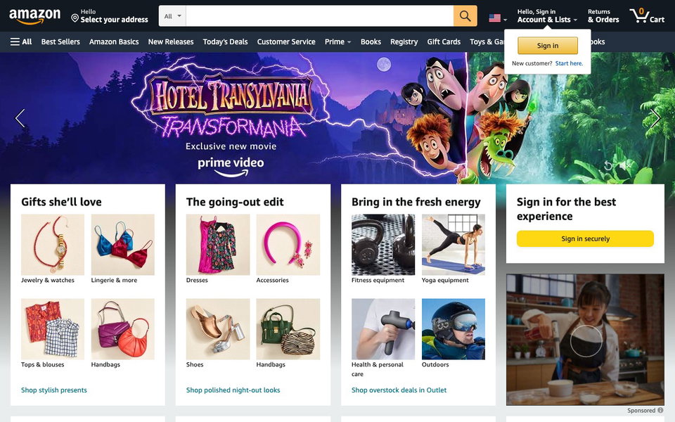 Amazon website