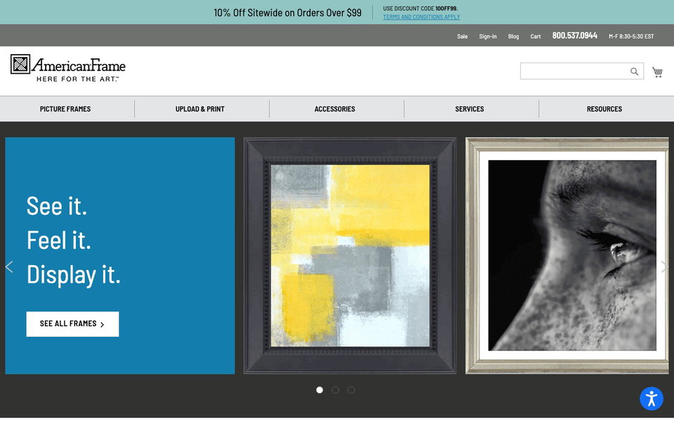 American Frame website