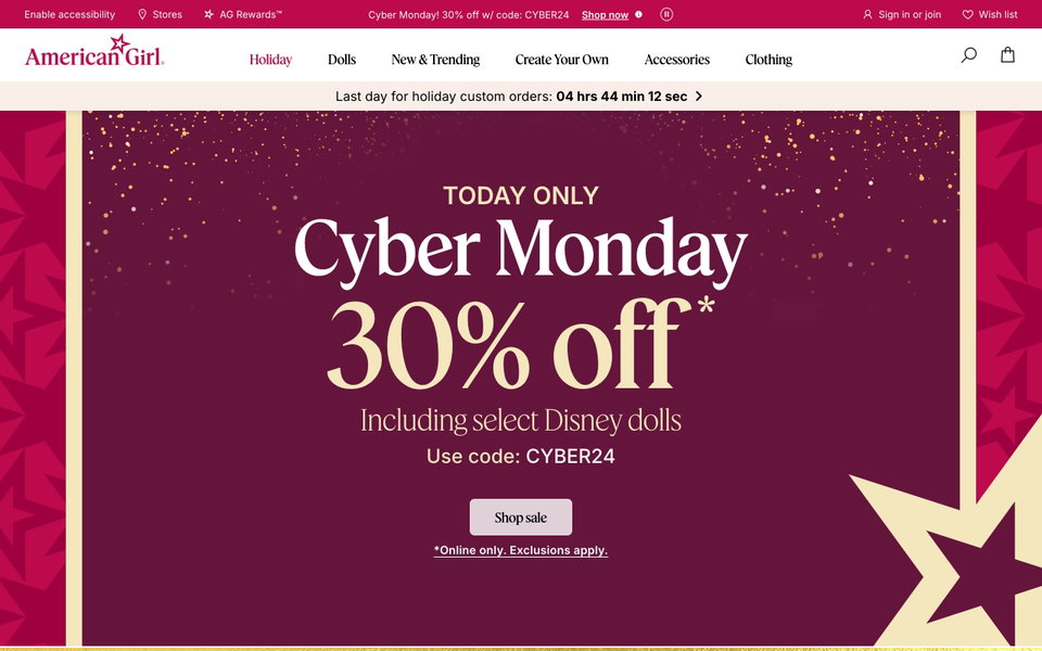 American Girl website