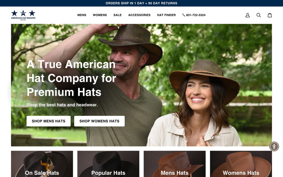 American Hat Makers website