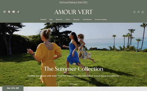 Amour Vert website screenshot