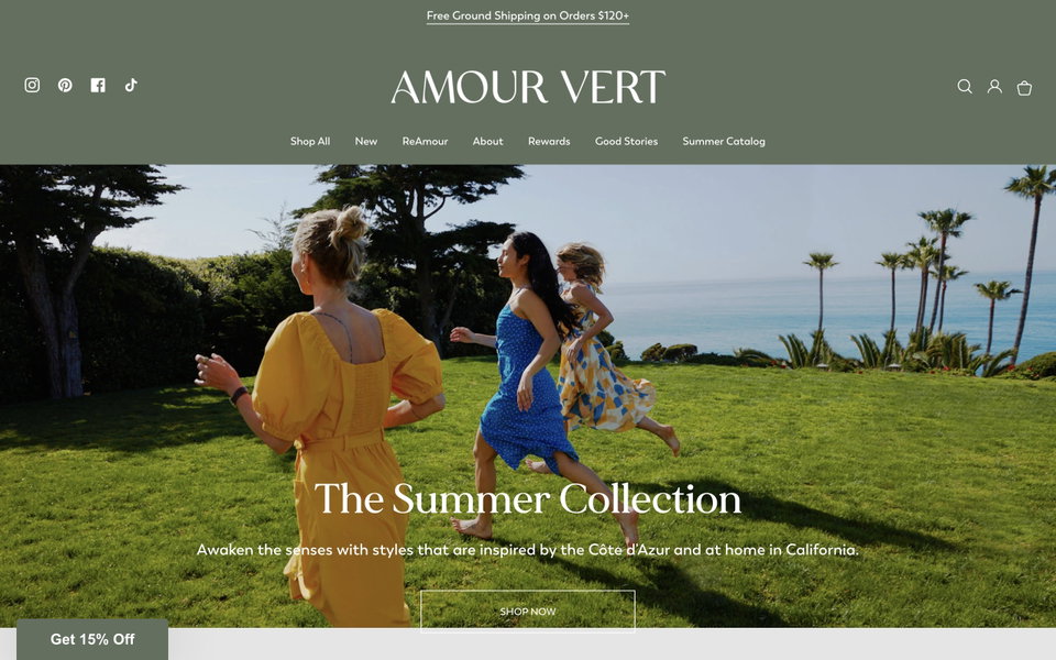 Amour Vert website