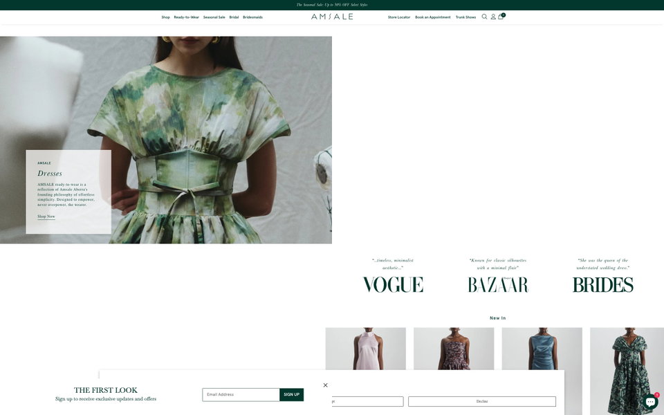 Amsale website