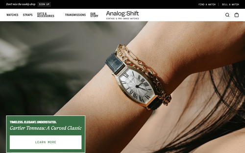 Analog Shift website screenshot