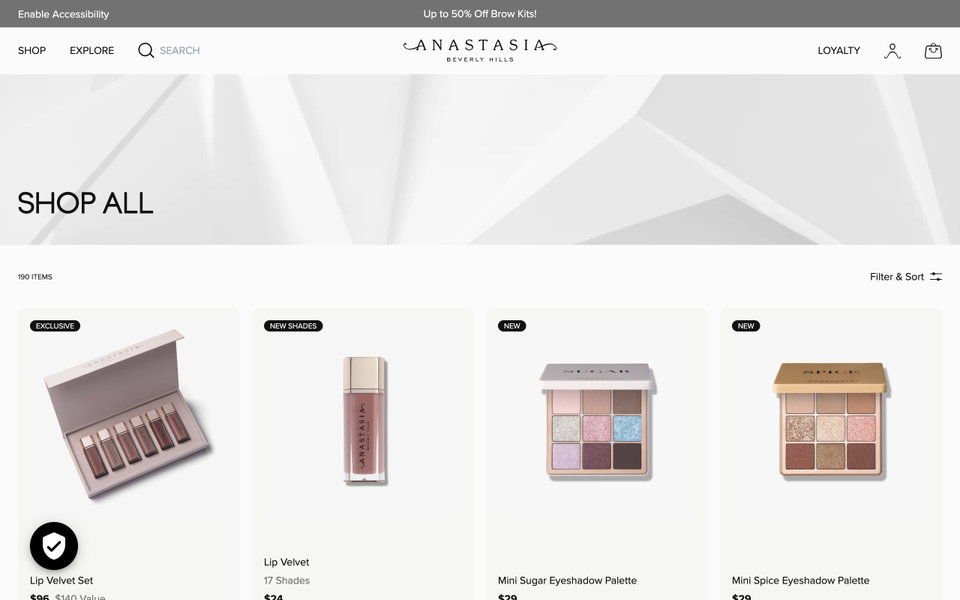 Anastasia Beverly Hills website