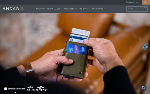 Andar website screenshot