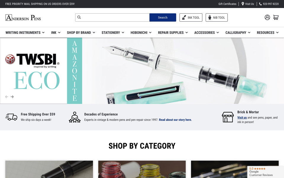Anderson Pens website