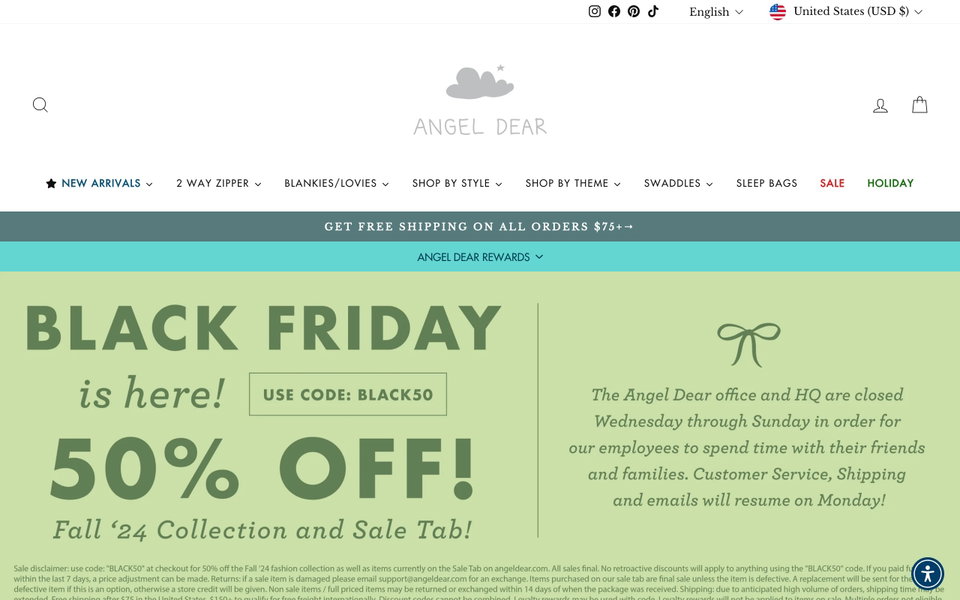Angel Dear website