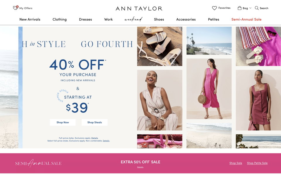 Ann Taylor website