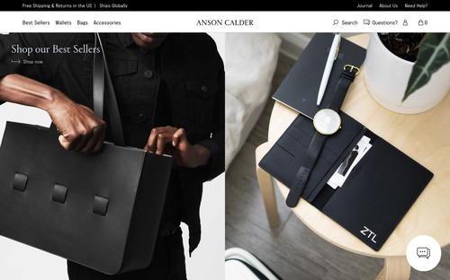 Anson Calder website screenshot