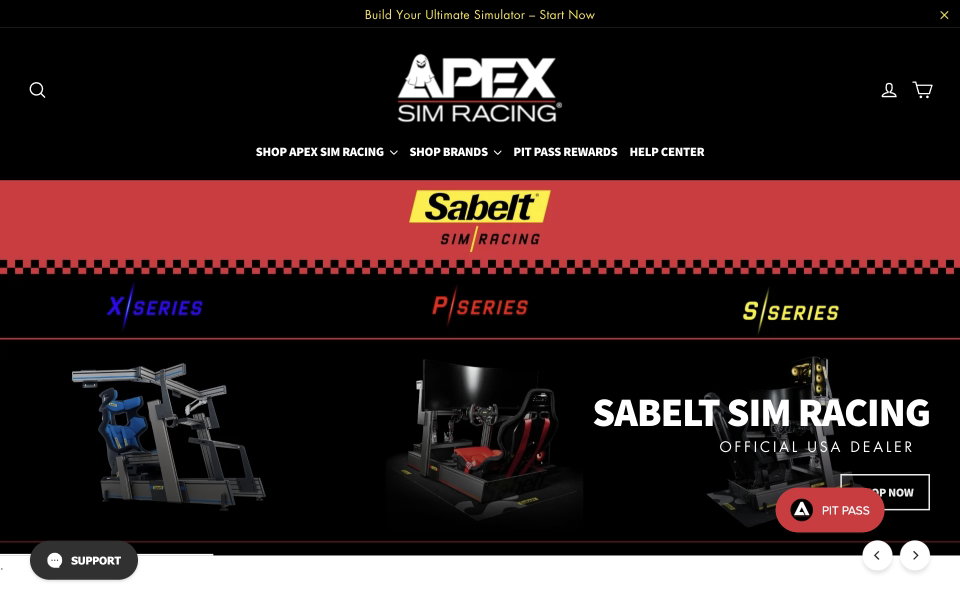 Apex Sim Racing website