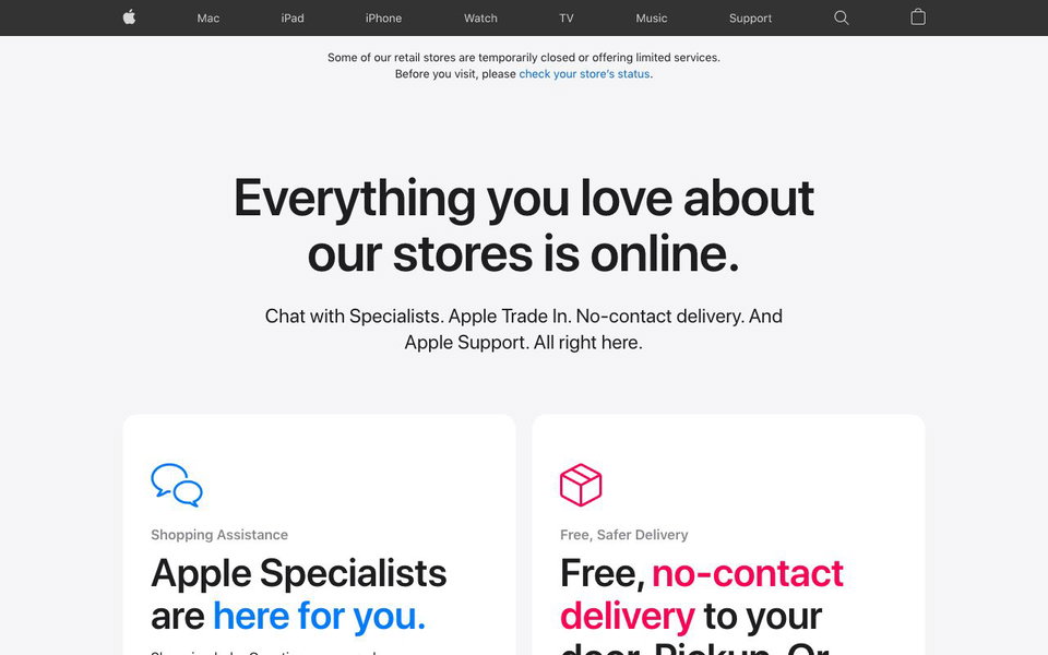 Apple Store website