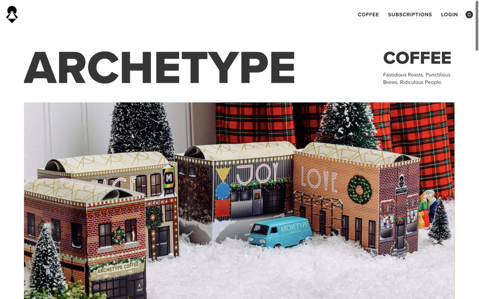 Archetype Coffee website