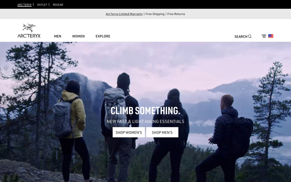 Arc'teryx website