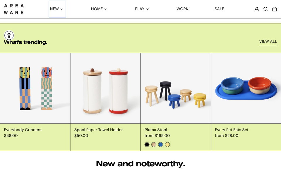 Areaware website