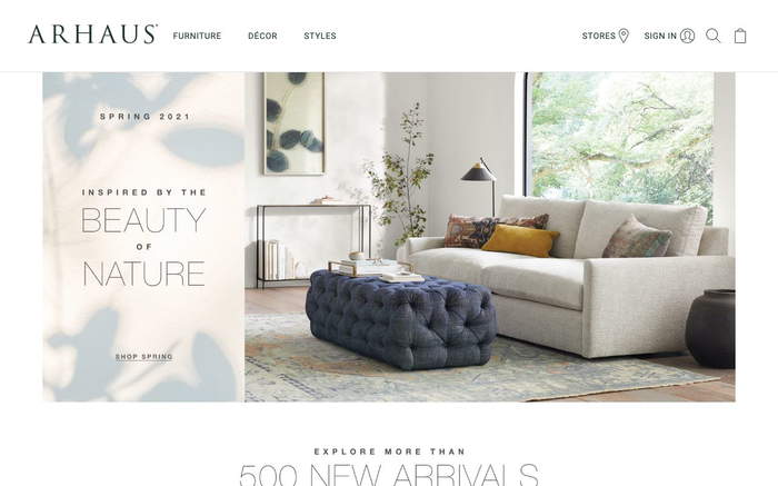 Arhaus screenshot